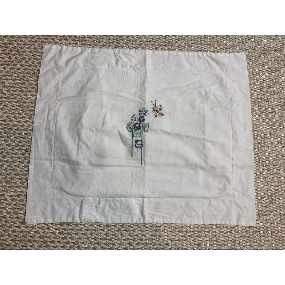 Coyuchi Cotton Embroidered Butterfly Boudoir Pillow Sham infant decorative Case